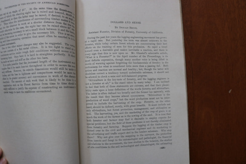 1916 OCTOBER SOCIETY OF AMERICAN FORESTERS PROCEEDINGS - SOFTCOVER BOOK - K 3247