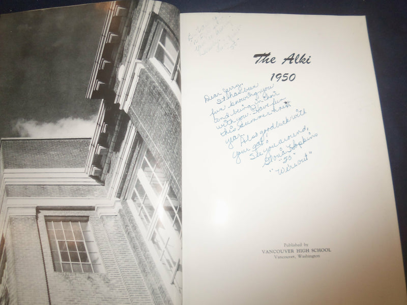 1950 THE ALKI VANCOUVER HIGH SCHOOL YEARBOOK - VANCOUVER, WASHINGTON - YB 2334