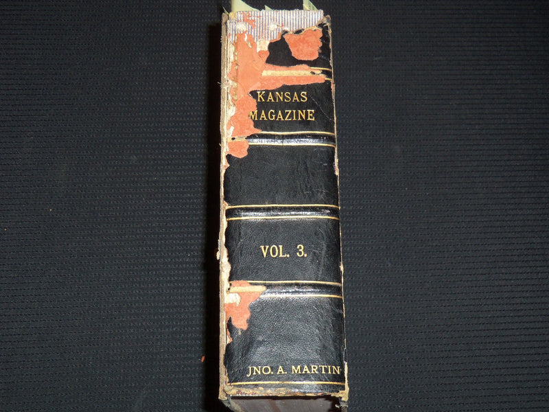 1873 JANUARY-OCTOBER THE KANSAS MAGAZINE BOUND VOLUME NO. 3 - KD 5633I