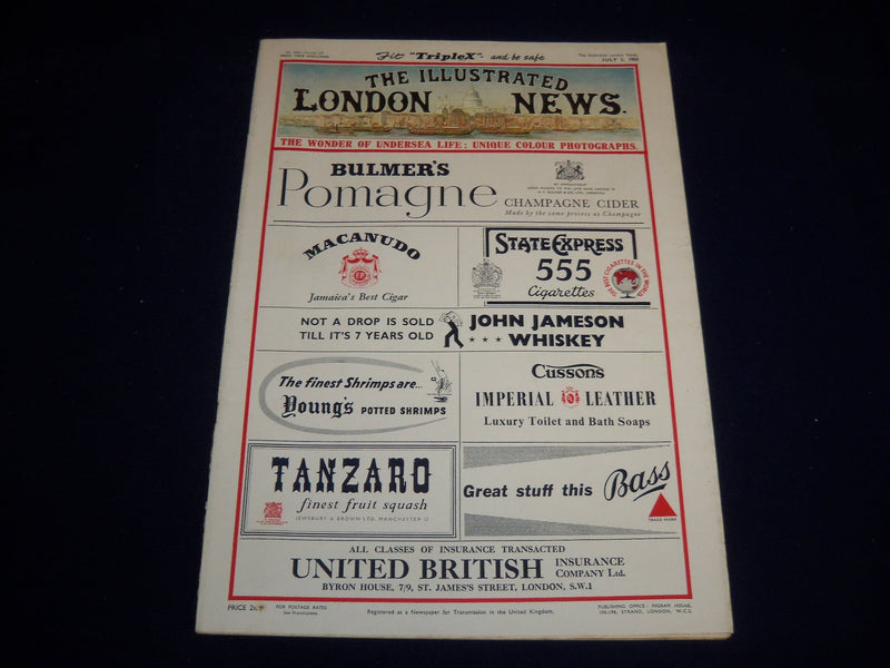 1955 JULY 2 ILLUSTRATED LONDON NEWS MAGAZINE - QUEEN ELIZABETH II - E 8010