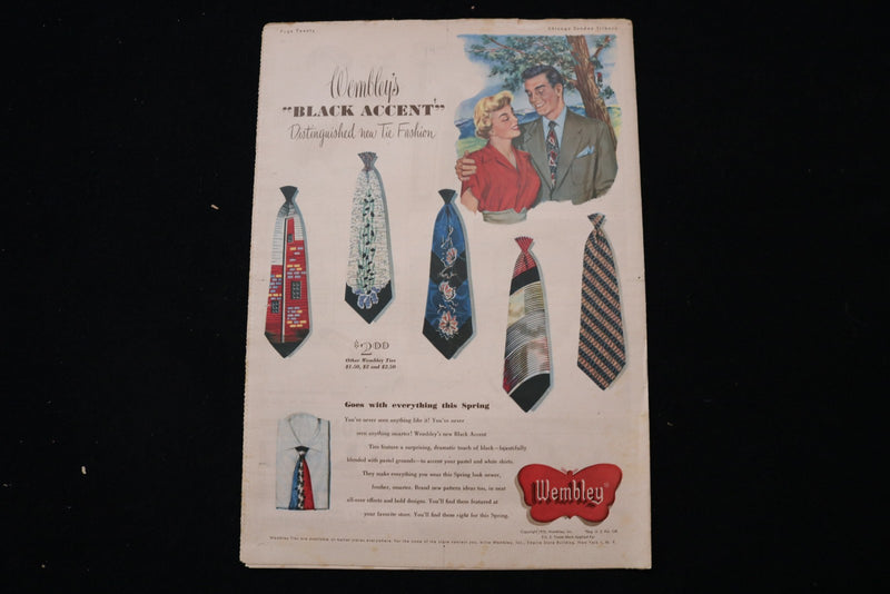 1950 APR 2 CHICAGO SUNDAY TRIBUNE MAGAZINE - BRODERICK CRAWFORD COVER - E 26210
