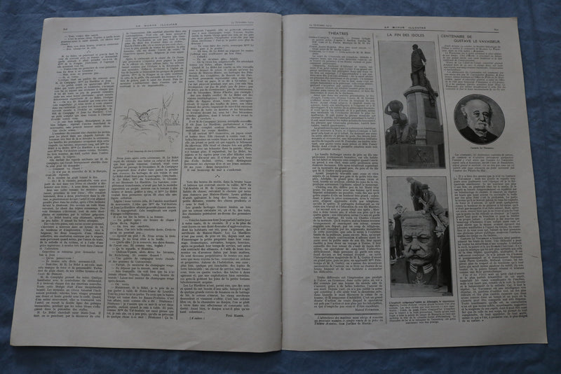 1919 OCT 19 LE MONDE ILLUSTRE MAGAZINE-LE ROI D'ESPAGNE A VERDUN -FRENCH-NP 8439