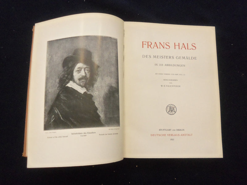 1921 FRANS HALS HARDCOVER BOOK - GERMAN TEXT - KD 8349