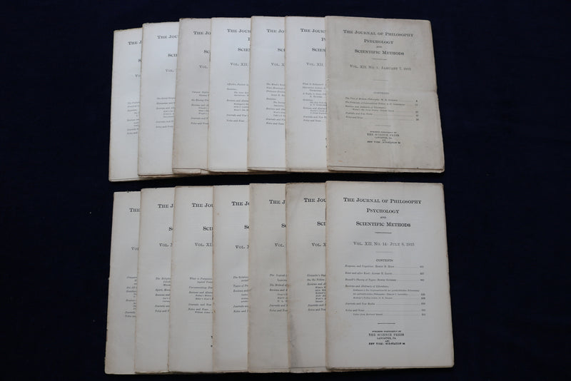 1915 THE JOURNAL OF PHILOSPHY AND SCIENTIFIC METHODS - LOT OF 14 - O 3354