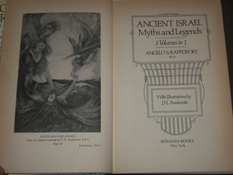 1987 ANCIENT ISRAEL MYTHS & LEGENDS BY ANGELO S. RIPPOPORT BOOK - I 1334