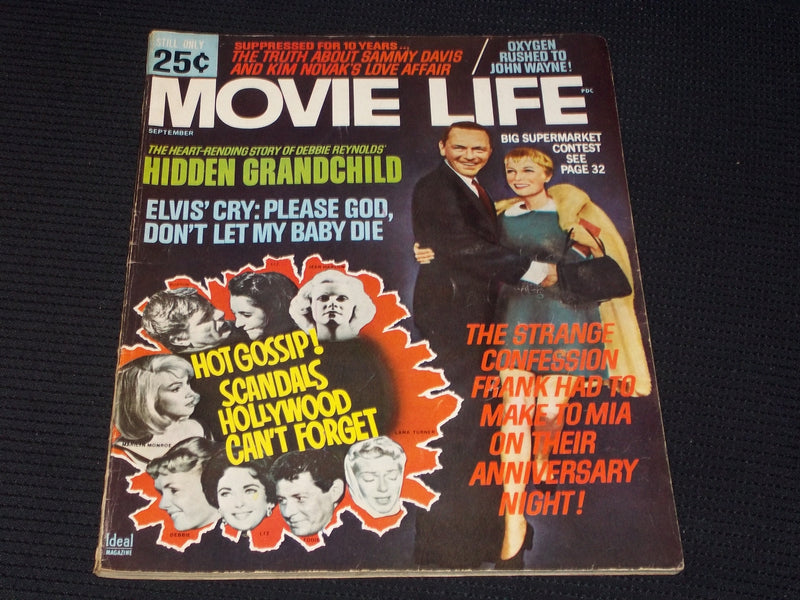 1967 SEPTEMBER MOVIE LIFE MAGAZINE - FRANK SINATRA FRONT COVER - E 1350