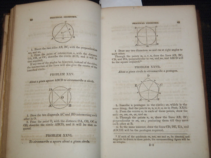 1858 INTRODUCTION TO MENSURATION AND PRACTICAL GEOMETRY BY JAMES RYAN - J 8130