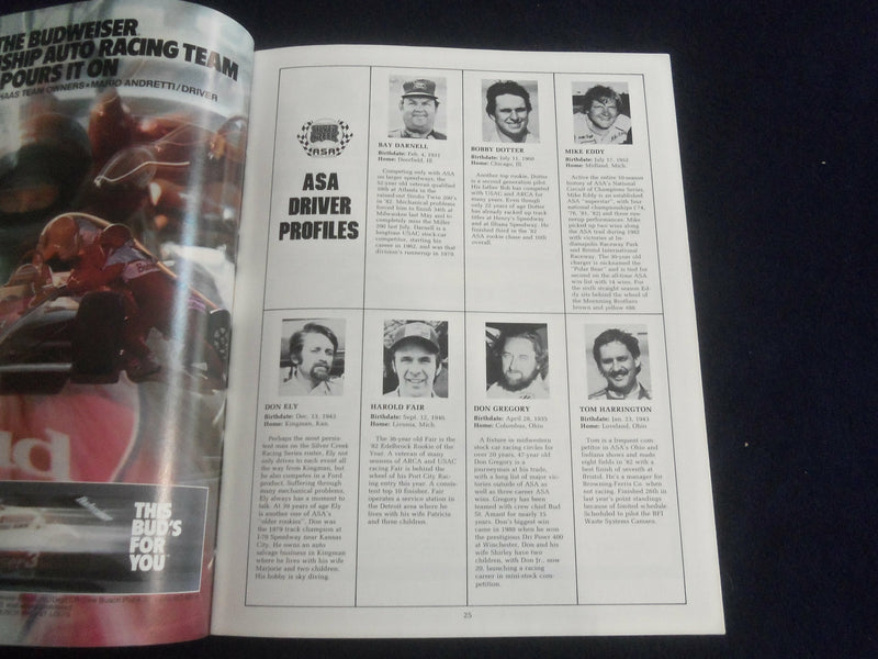 1983 SEPTEMBER 18 THE DETROIT NEWS GRAND PRIX RACING PROGRAM - SP 3898O