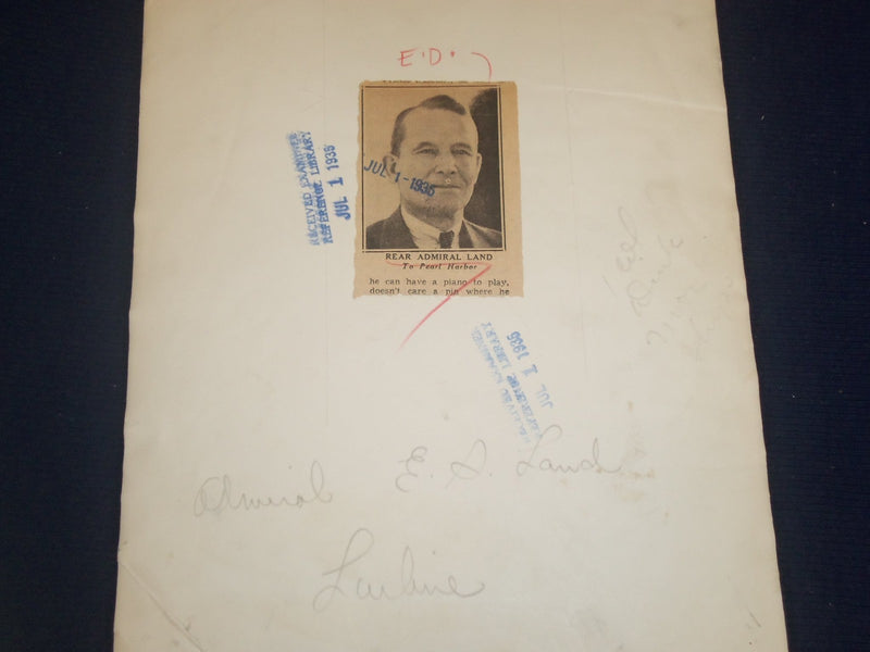 1920'S - 1940'S WIRE PHOTOS OF REAR ADMIRAL EMORY S. LAND LOT OF 18 - J 1800