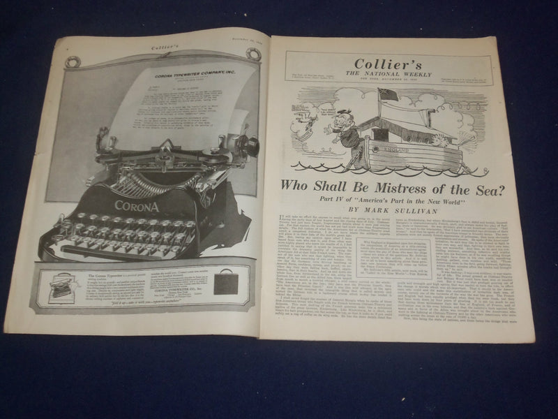 1918 DECEMBER 14 COLLIER'S MAGAZINE - WHO SHALL BE MISTRESS OF THE SEA?- ST 6749