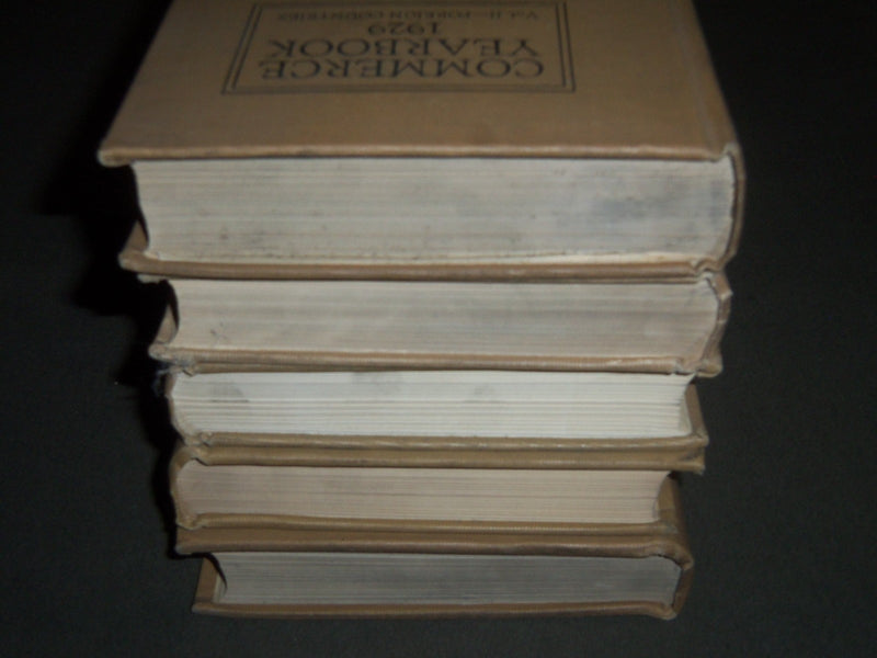1924-1929 COMMERCE YEARBOOK LOT OF 5 - NICE FOLD OUT MAPS - KD 4283