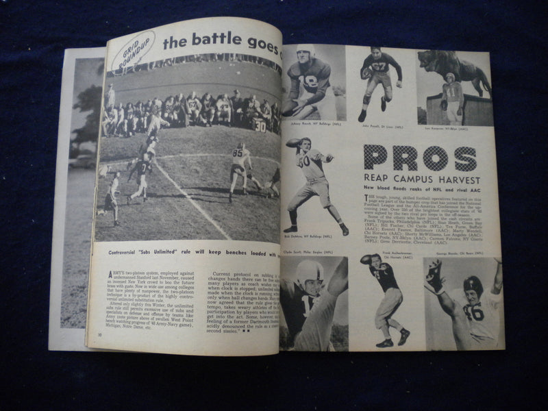 1949 COMPLETE FOOTBALL MAGAZINE - DICK MCKISSACK, SMU - B 439L