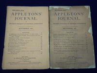 1881 APPLETON'S JOURNAL MAGAZINE LOT OF 4 ISSUES - NICE ADS & STORIES - WR 779