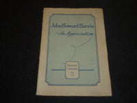 1924 JOHN HOWARD HARRIS AN APPRECIATION BUCKNELL UNIVERSITY BOOK - J 5284