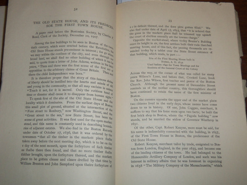 1908 JANUARY 14 BOSTONIAN SOCIETY PROCEEDINGS - ANNUAL MEETING - K 1177