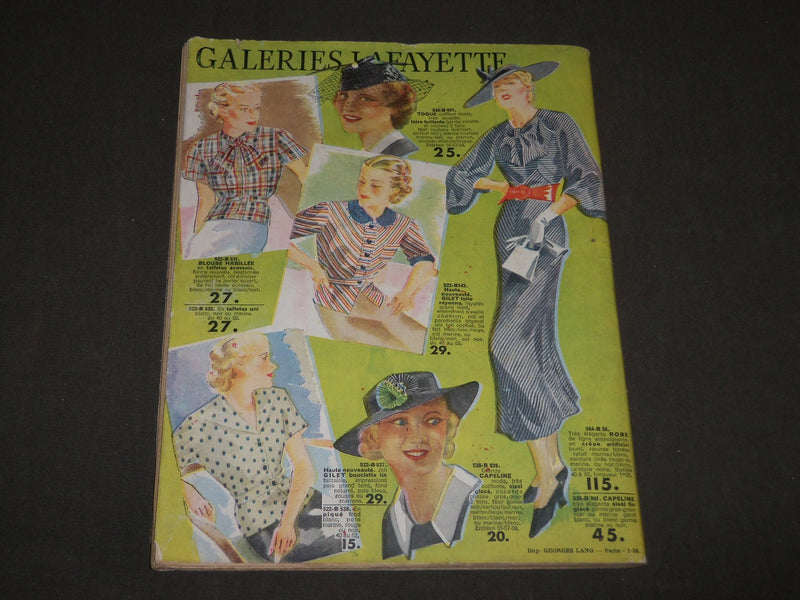 1936 SUMMER AUX GALERIES LAFAYETTE L'ÉLÉGANCE ESTIVALE FRENCH CATALOGUE- FR 1057