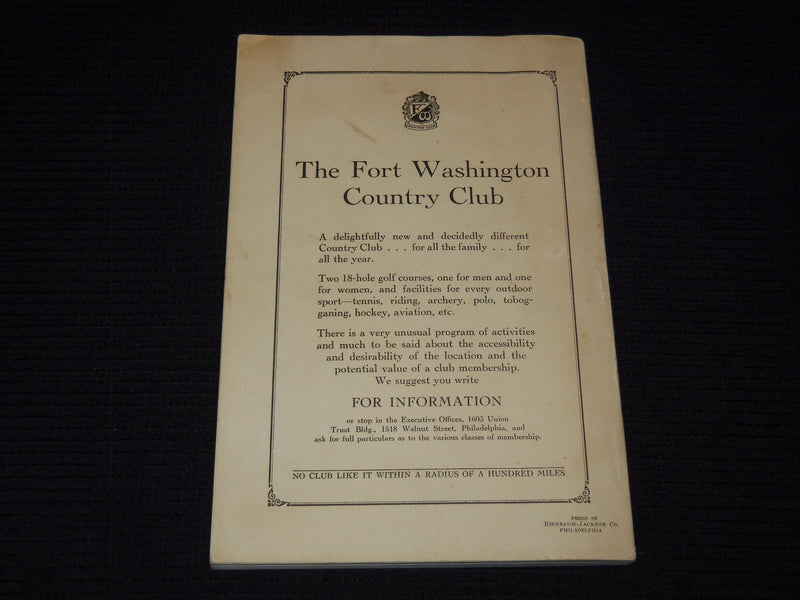 1928 SEPTEMBER PHILADELPHIA RIDERS & DRIVERS HORSE SHOW PROGRAM - J 7496