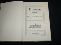 1966 PRINCETON 1746-1896 HARDCOVER BOOK BY THOMAS JEFFERSON WERTENBAKER- KD 6897