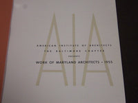 1955-1957 AIA WORK OF MARYLAND ARCHITECTS BALTIMORE CHAPTER LOT OF 2 - II 3332
