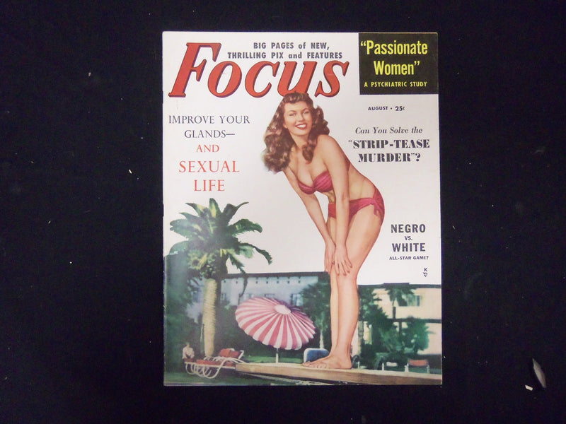 1950 AUGUST FOCUS MAGAZINE - NICE COVER, PHOTOS, ARTICLES & ADS - ST 3307