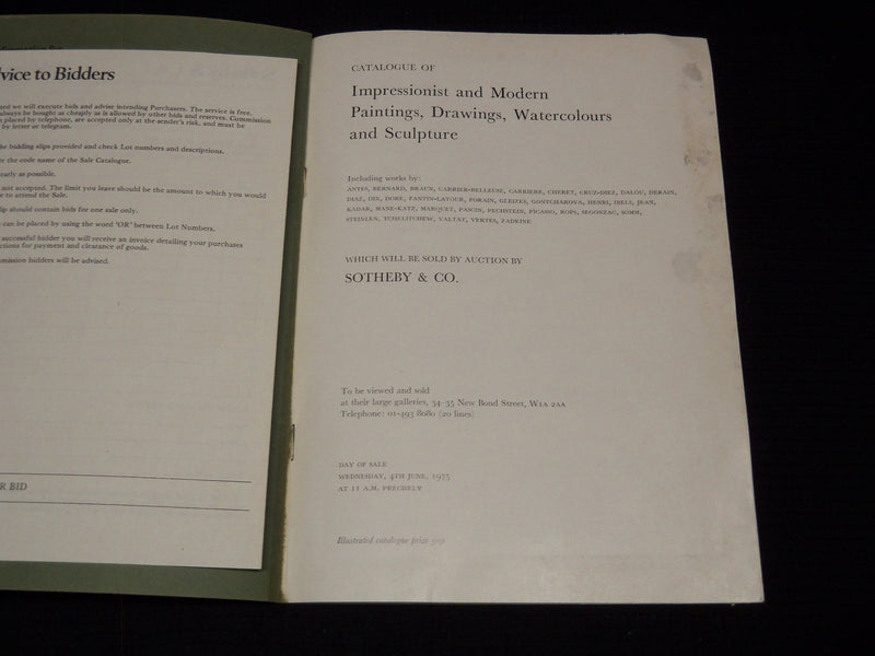 1965-1977 SOTHEBY & CO. BOOK & MANUSCRIPT CATALOGUES LOT OF 4 - O 3078E