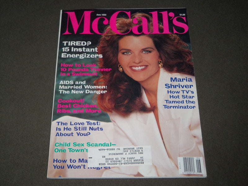 1992 JUNE MCCALL'S MAGAZINE - MARIA SHRIVER COVER - B 2970