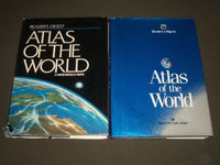 1989-1990 READER'S DIGEST ATLAS OF THE WORLD BOOK LOT OF 2 - KD 4061