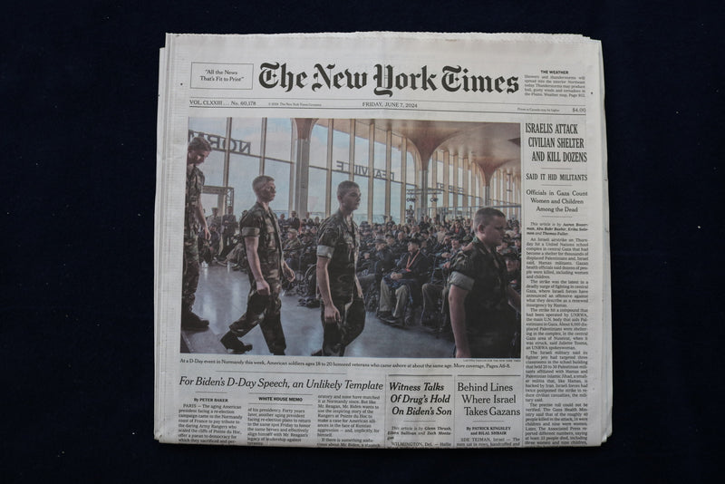 2024 JUNE 7 NEW YORK TIMES - ISRAELIS ATTACK CIVILIAN SHELTER AND KILL DOZENS