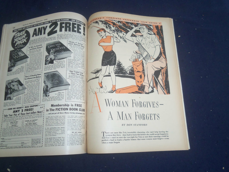 1948 SEPTEMBER REDBOOK MAGAZINE - A WOMAN FORGIVES, A MAN FORGETS - SP 6257U