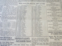 1927 SEPT 30 NEW YORK TIMES - RUTH HITS 2 EQUALS 1921 HOMER RECORD - NT 6319