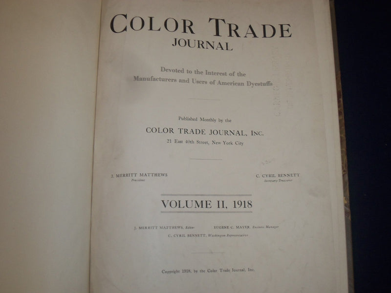 1918-1925 COLOR TRADE JOURNAL MAGAZINE BOUND VOLUME LOT OF 15 - ILLUS. - KD 3080
