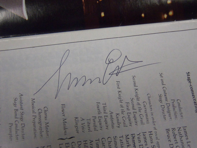 1987 APRIL 17 PARSIFAL AUTOGRAPHED PROGRAM - SIMON ESTES - J 5264