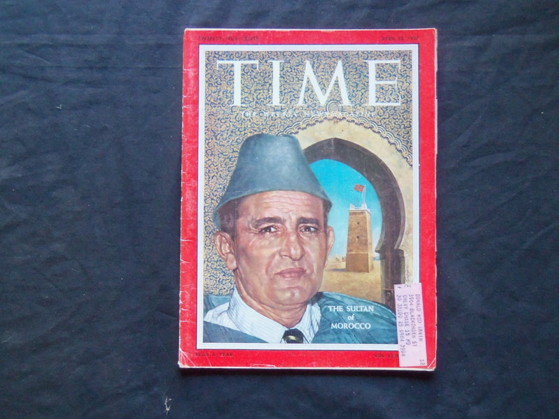1957 APRIL 22 TIME MAGAZINE - SULTAN MOHAMMED OF MOROCCO - T 1586