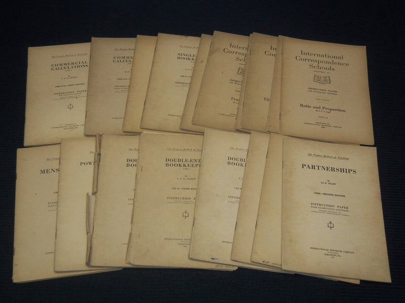 1920-1924 INTERNATIONAL CORRESPONDENCE SCHOOLS INSTRUCTIONS LOT OF 18 - O 2825B