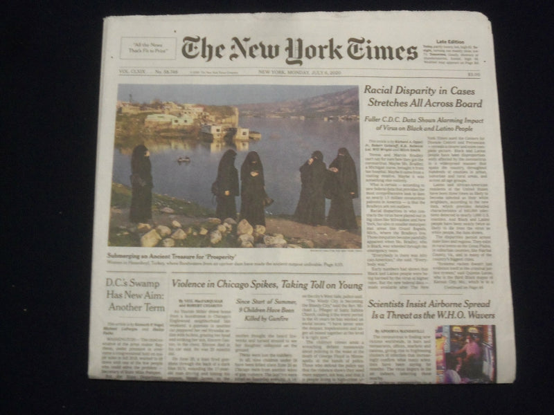 2020 JULY 6 NEW YORK TIMES- RACIAL DISPARITY IN CASES STRETCHES ALL ACROSS BOARD