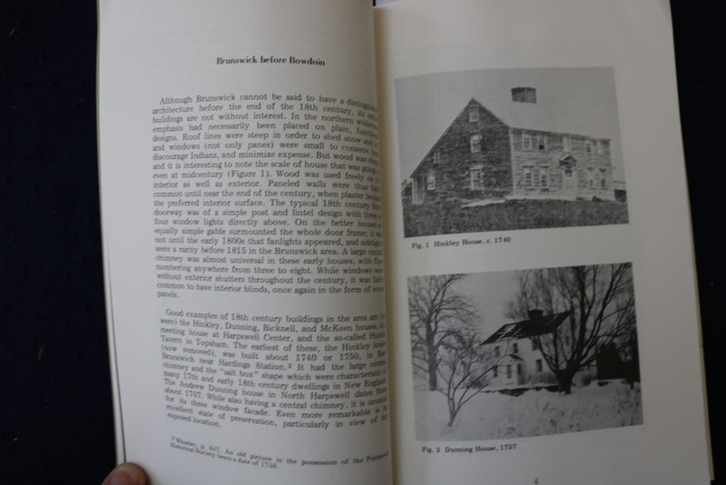 1973 THE EARLY ARCHITECTURE OF BOWDOIN COLLEGE SOFTCOVER BOOK - K 966