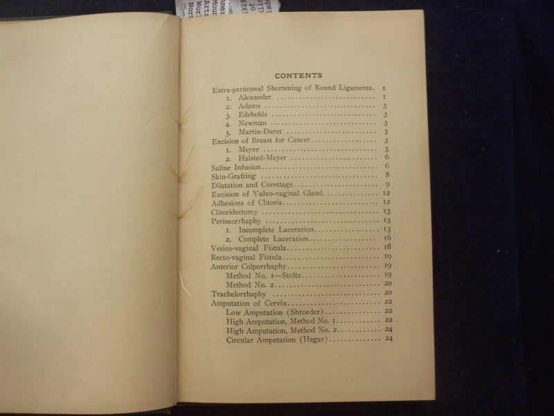 1906 A COMPEND OF OPERATIVE GYNECOLOGY HARDCOVER BOOK-WILLIAM BAINBRIDGE-KD 8487