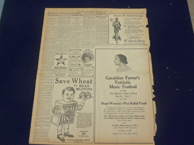 1918 MAY 1 NEW YORK TIMES - ARNIM'S DIVISIONS SMASHED - NT 8168