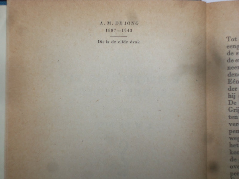 1948 DE MARTELGANG VAN KROMME LINDERT HARDCOVER BOOK BY DE JONG- DUTCH - KD 8946