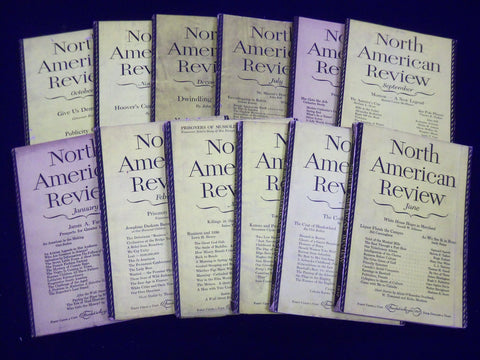 1930 NORTH AMERICAN REVIEW LOT OF 12 COMPLETE YEAR - STORIES/ARTICLES - WR 652