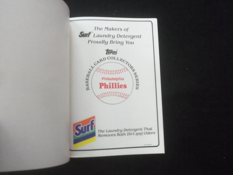 1987 TOPPS BASEBALL CARDS OF THE PHILADELPHIA PHILLIES BOOKLET - J 7844