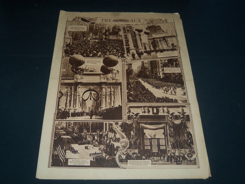 1919 APRIL 20 BALTIMORE SUN NEWSPAPER PICTURE SECTION - WAR MAP - NT 7374