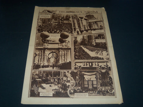 1919 APRIL 20 BALTIMORE SUN NEWSPAPER PICTURE SECTION - WAR MAP - NT 7374