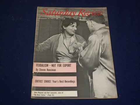 1955 DECEMBER 10 SATURDAY REVIEW MAGAZINE- ANNA MAGNANI & BURT LANCASTER-SP 9434