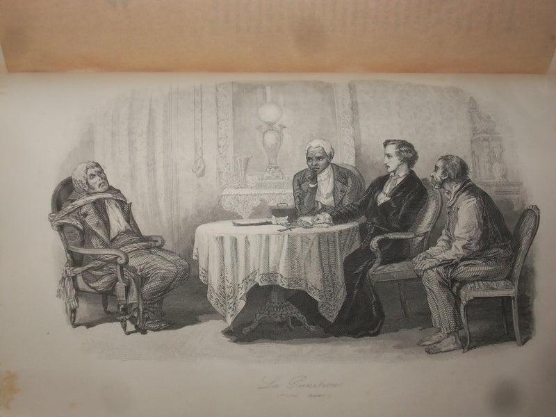1843 LES MYSTERES DE PARIS VOLUME 1 HARDCOVER BOOK BY E. SUE - FRENCH - KD 8753