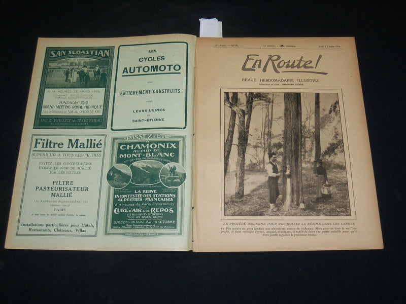 1916 JULY 13 EN ROUTE! REVUE HEBDOMADAIRE ILLUSTREE FRENCH MAGAZINE - ST 531L