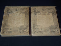 1879-1880 HARPER'S SCHOOL GEOGRAPHY ILLUSTRATED BOOKS LOT OF 2 - KD 7987