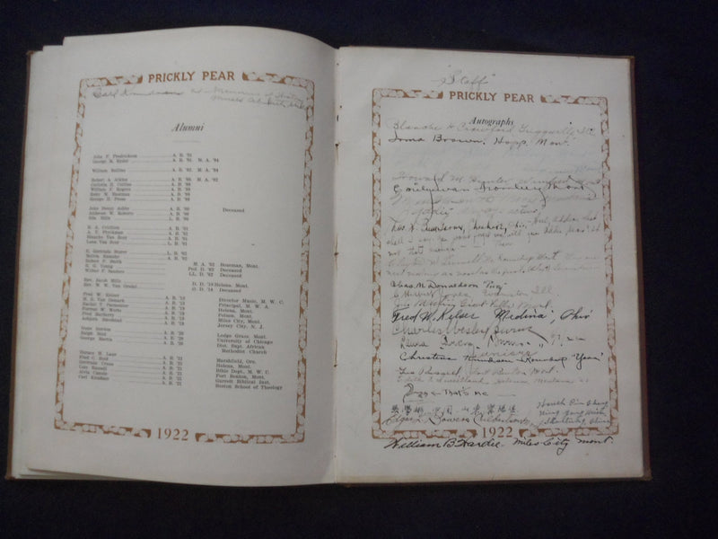1922 THE PRICKLY PEAR INTERMOUNTAIN UNION COLLEGE YEARBOOK -HELENA, MT - YB 3113