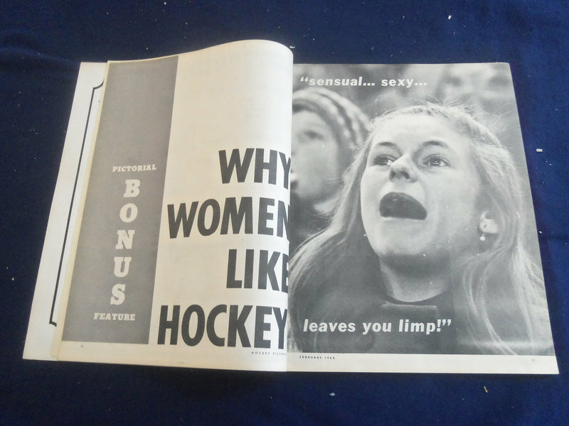 1968 FEBRUARY HOCKEY PICTORIAL MAGAZINE - STAN MIKIA COVER - ST 200S