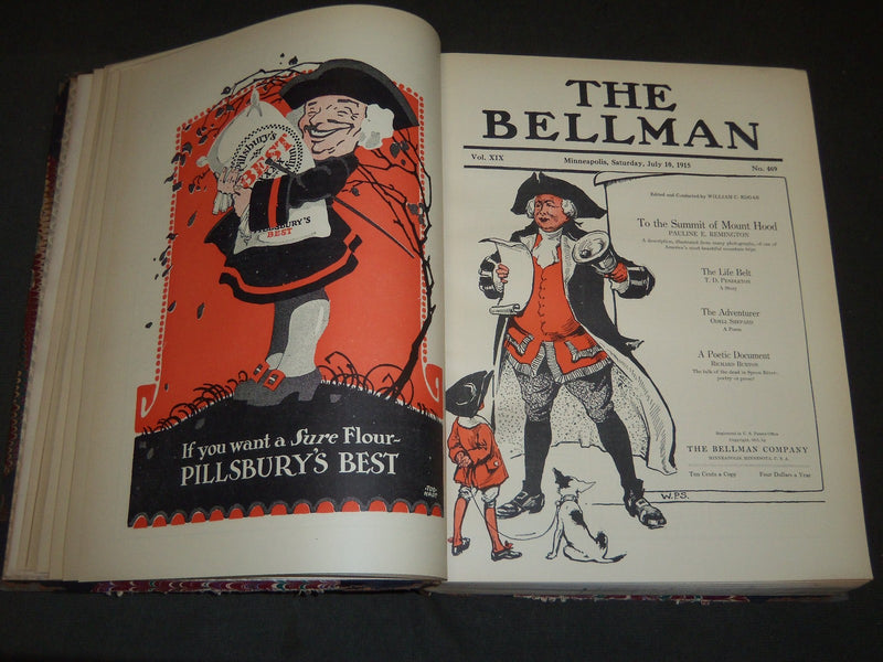 1915 THE BELLMAN MAGAZINE BOUND VOLUME LOT OF 2 COMPLETE YEAR - PHOTOS - R 421